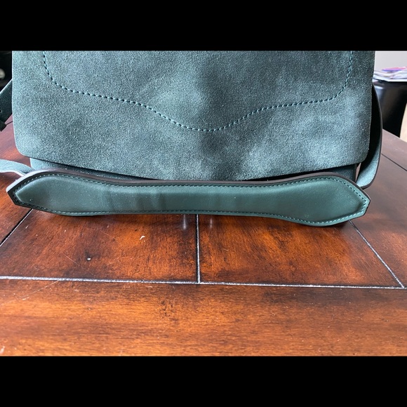Rebecca Minkoff Stella Suede Satchel -Pine - Picture 2 of 14
